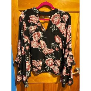 “Charlotte Russe” Long Sleeved Shirt with Fringes